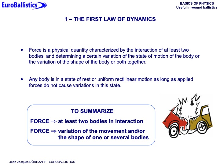 Basics of physics useful in wound ballistics - Slide 10